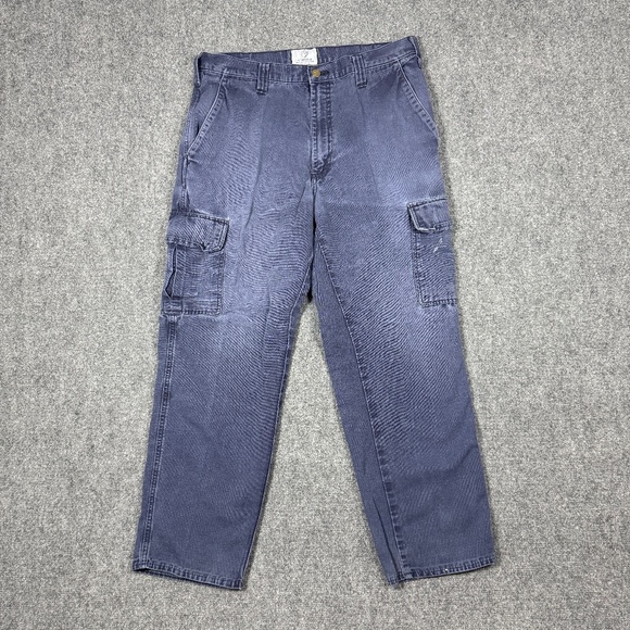 Tyndale FR Pants Mens 35 Blue Cargo Fire Flame Resistant FRMC Arc Cat 2 Work - Picture 1 of 9